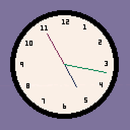 Analog Clock Tweetcart