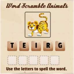 Word Scramble Animals